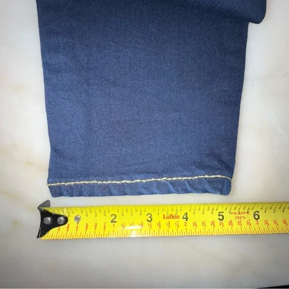 True Religion Curvy Skinny Jeans Womens Size 31 Blue Dark Wash Stretch Denim - Picture 10 of 12